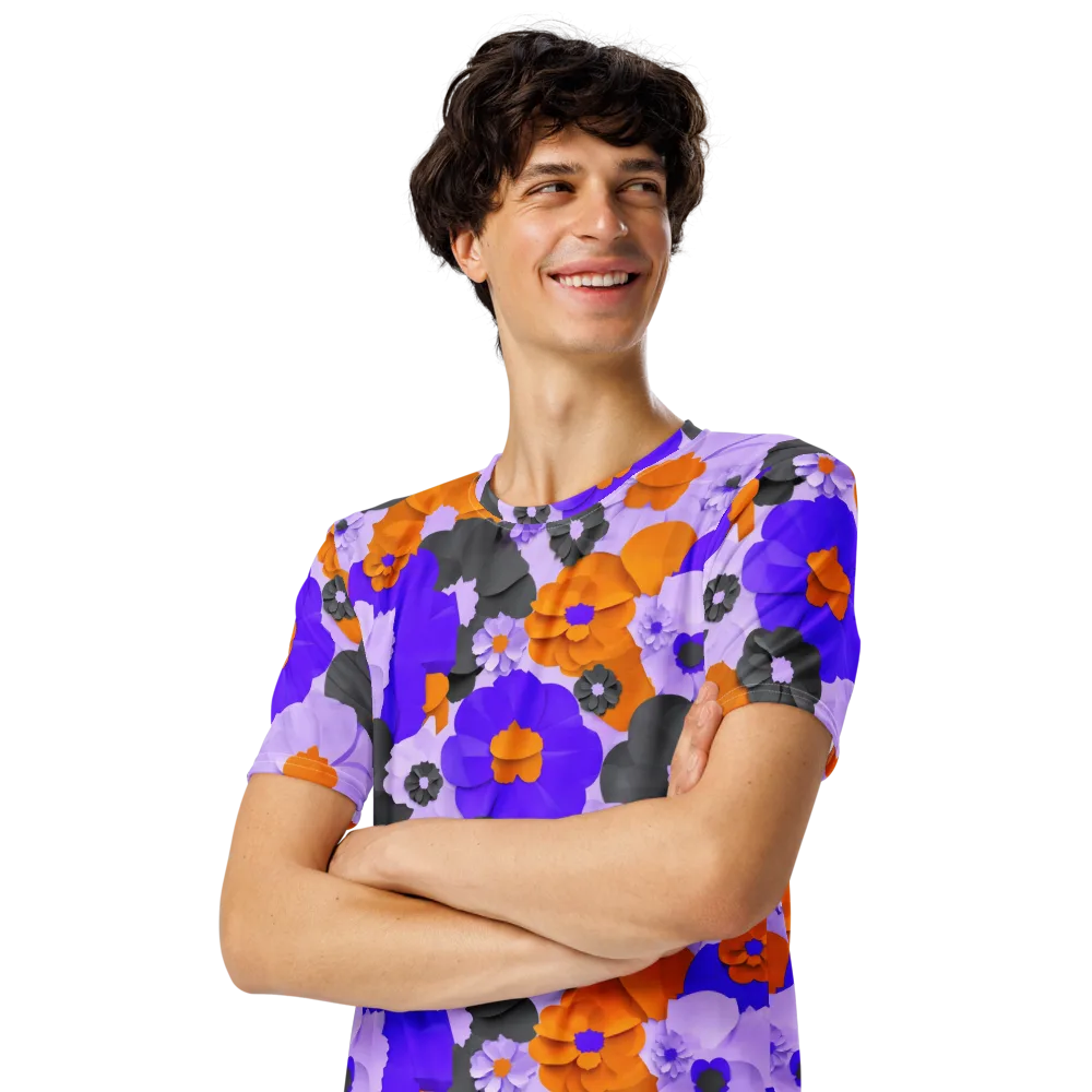 Ember Petals on Men's Crew Neck T-Shirt — Left Front