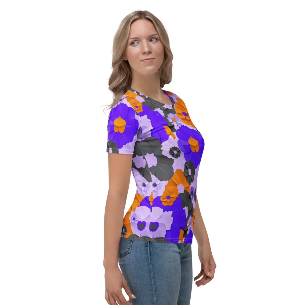 Ember Petals on Women's Crew Neck T-Shirt — Right
