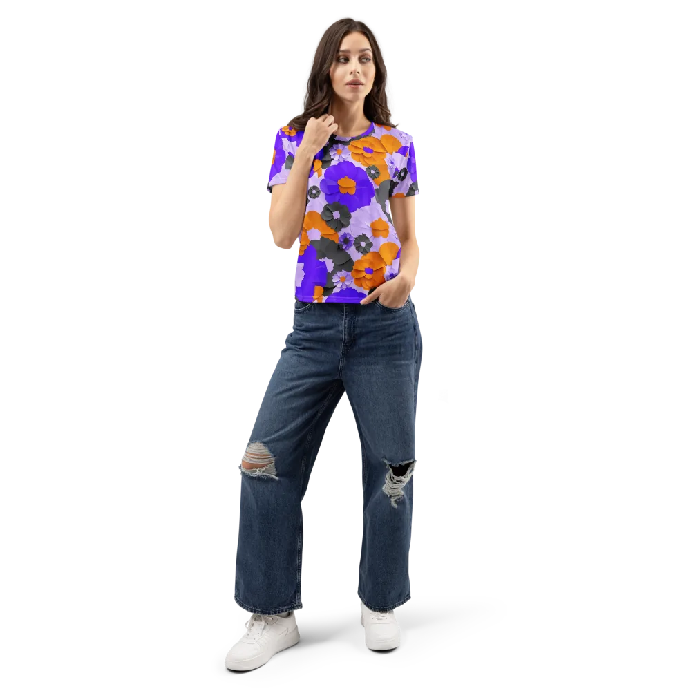 Ember Petals on Women's Crew Neck T-Shirt — Front