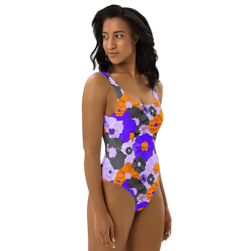 Ember Petals on One-Piece Swimsuit — Right