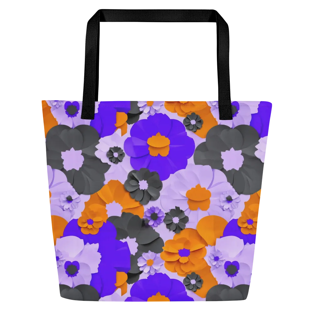 Ember Petals on Large Tote Bag W/ Pocket — Front