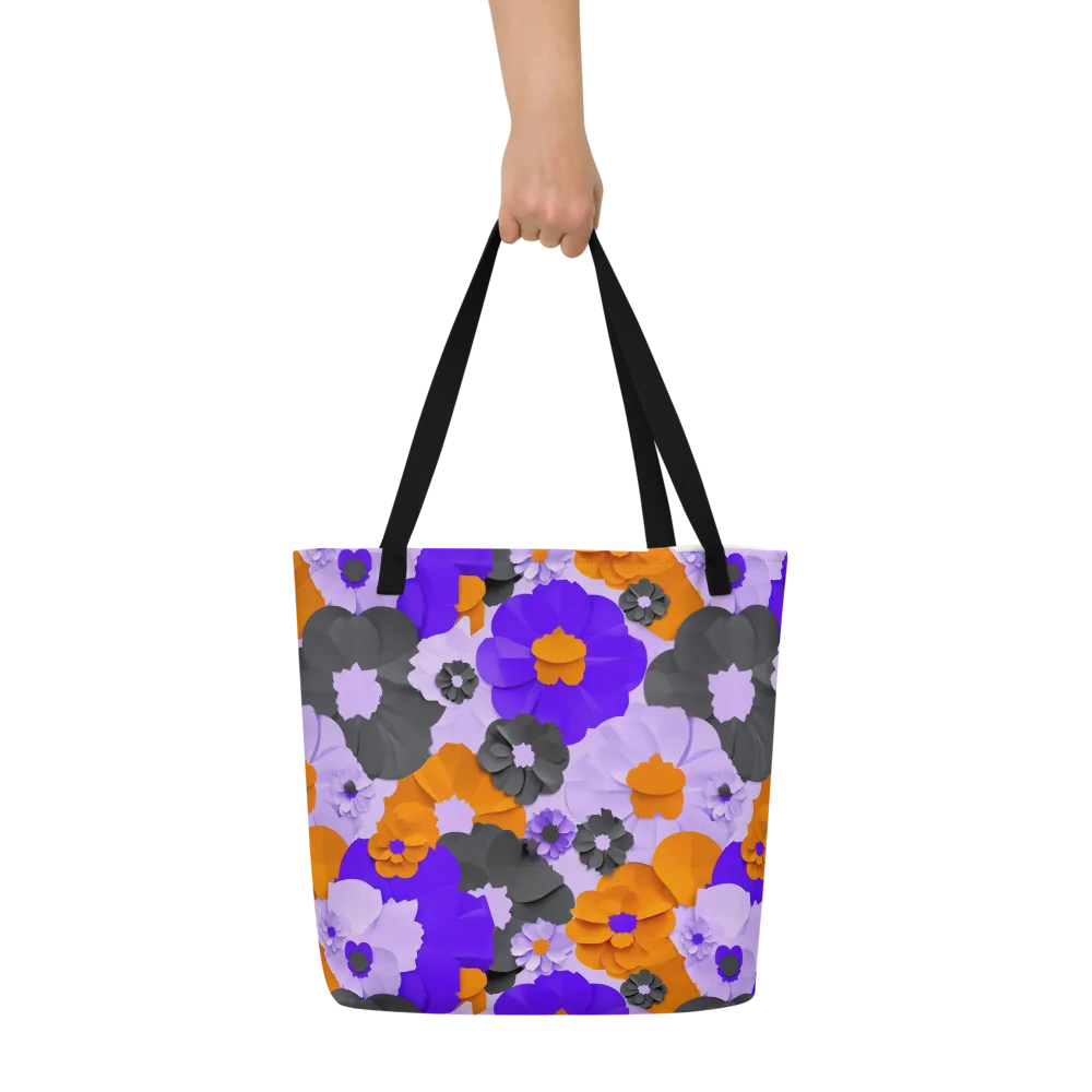 Ember Petals on Large Tote Bag W/ Pocket — Front