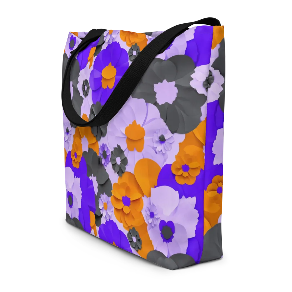 Ember Petals on Large Tote Bag W/ Pocket — Front