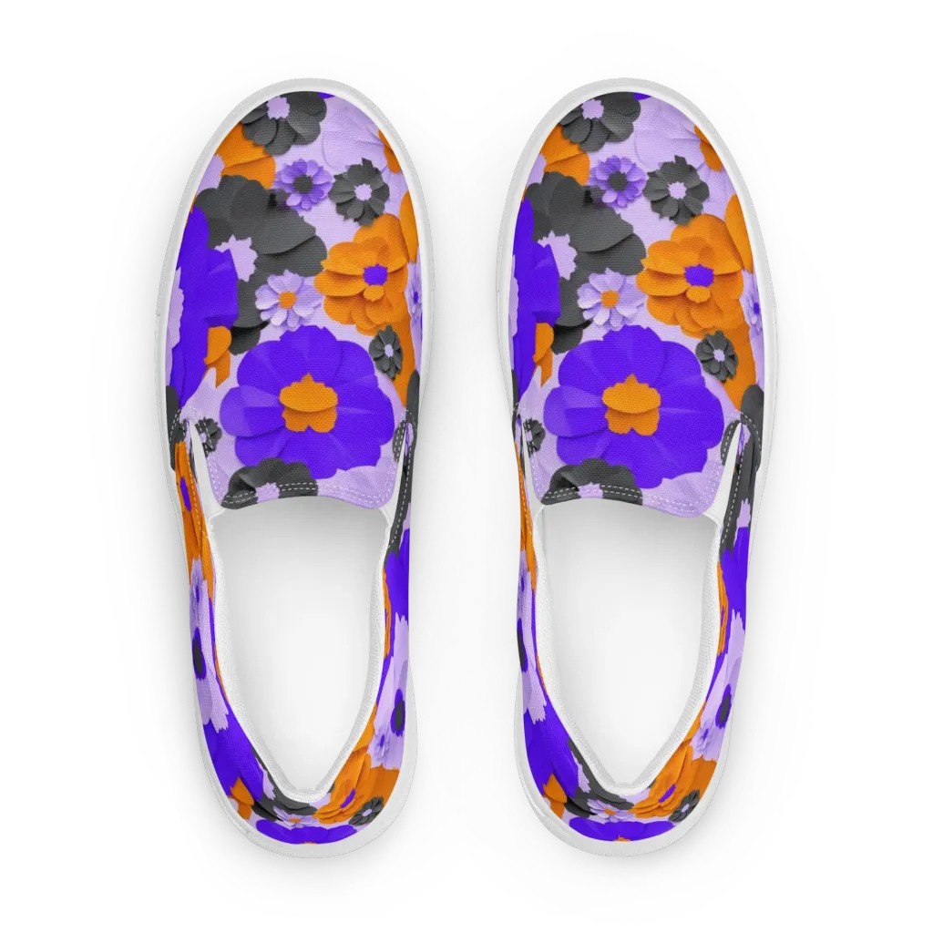 Ember Petals on Women's Slip-On Canvas Shoes — Front