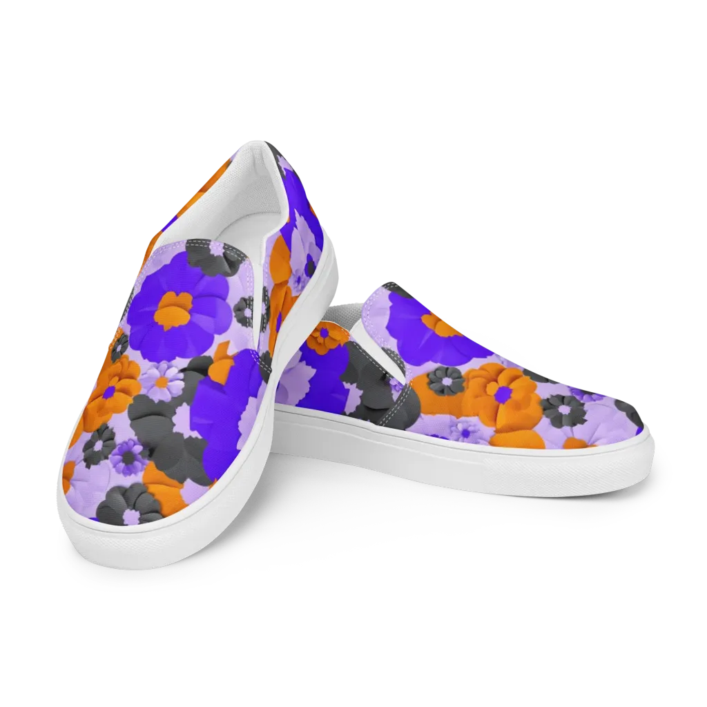 Ember Petals on Women's Slip-On Canvas Shoes — Left Front