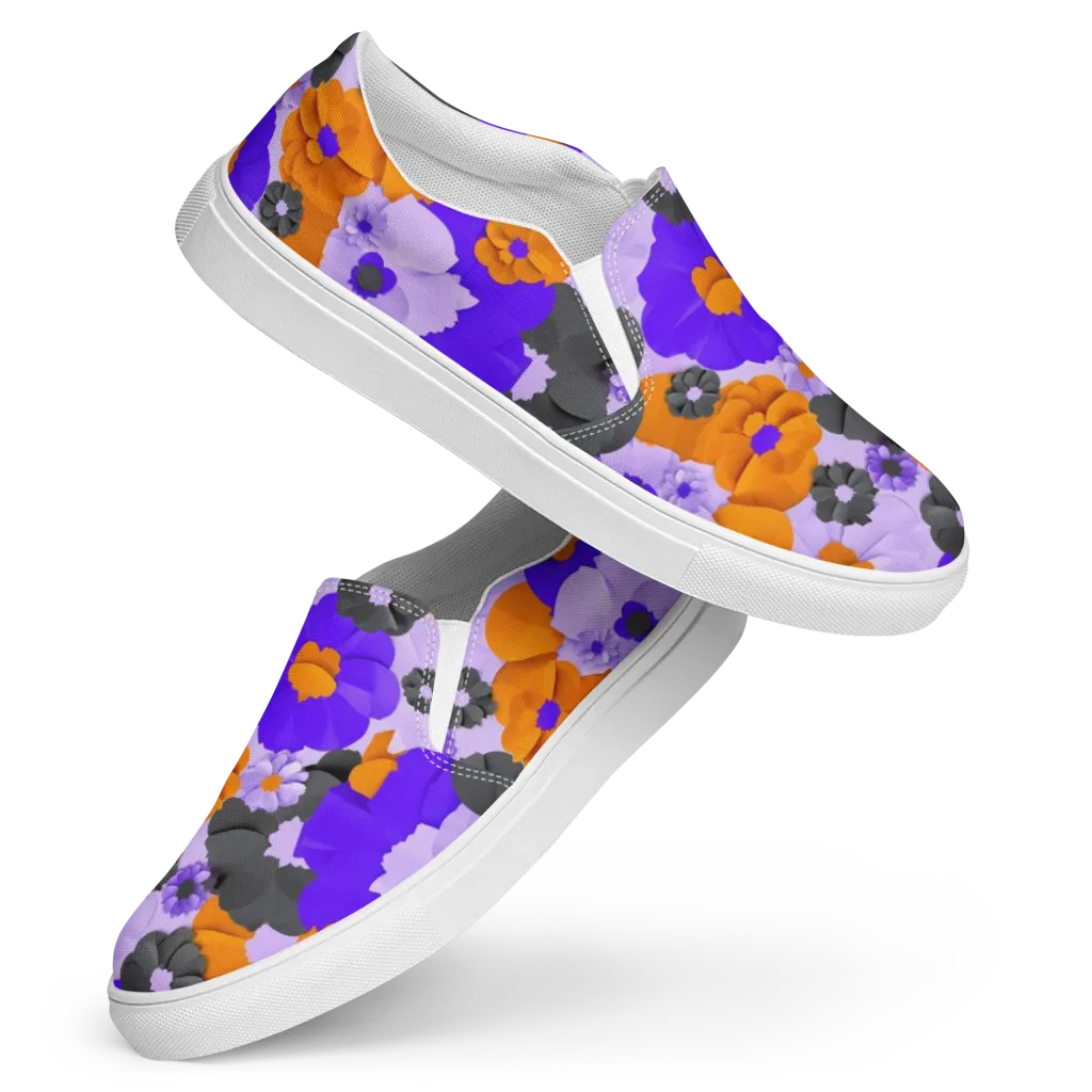 Ember Petals on Women's Slip-On Canvas Shoes — Front
