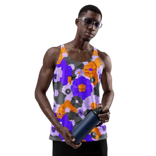 Ember Petals on a Men's Tank Top