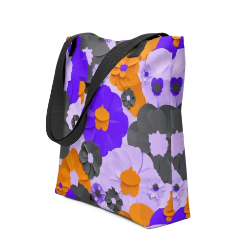 Ember Petals on a Tote Bag