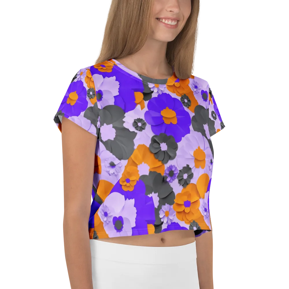 Ember Petals on Crop Tee — Right