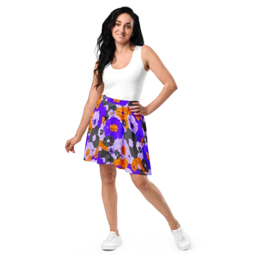 Ember Petals on a Skater Skirt