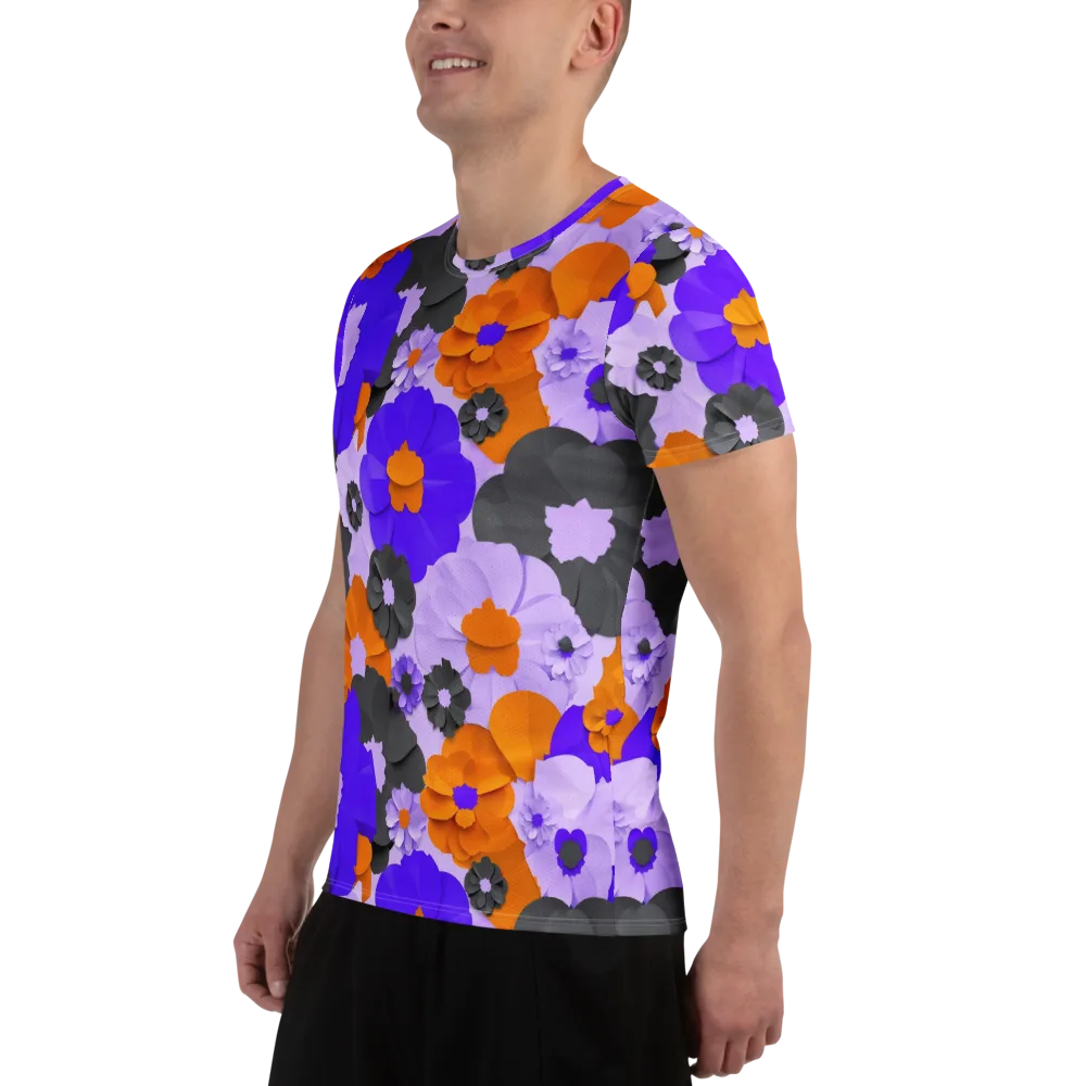 Ember Petals on Men's Athletic T-Shirt — Left
