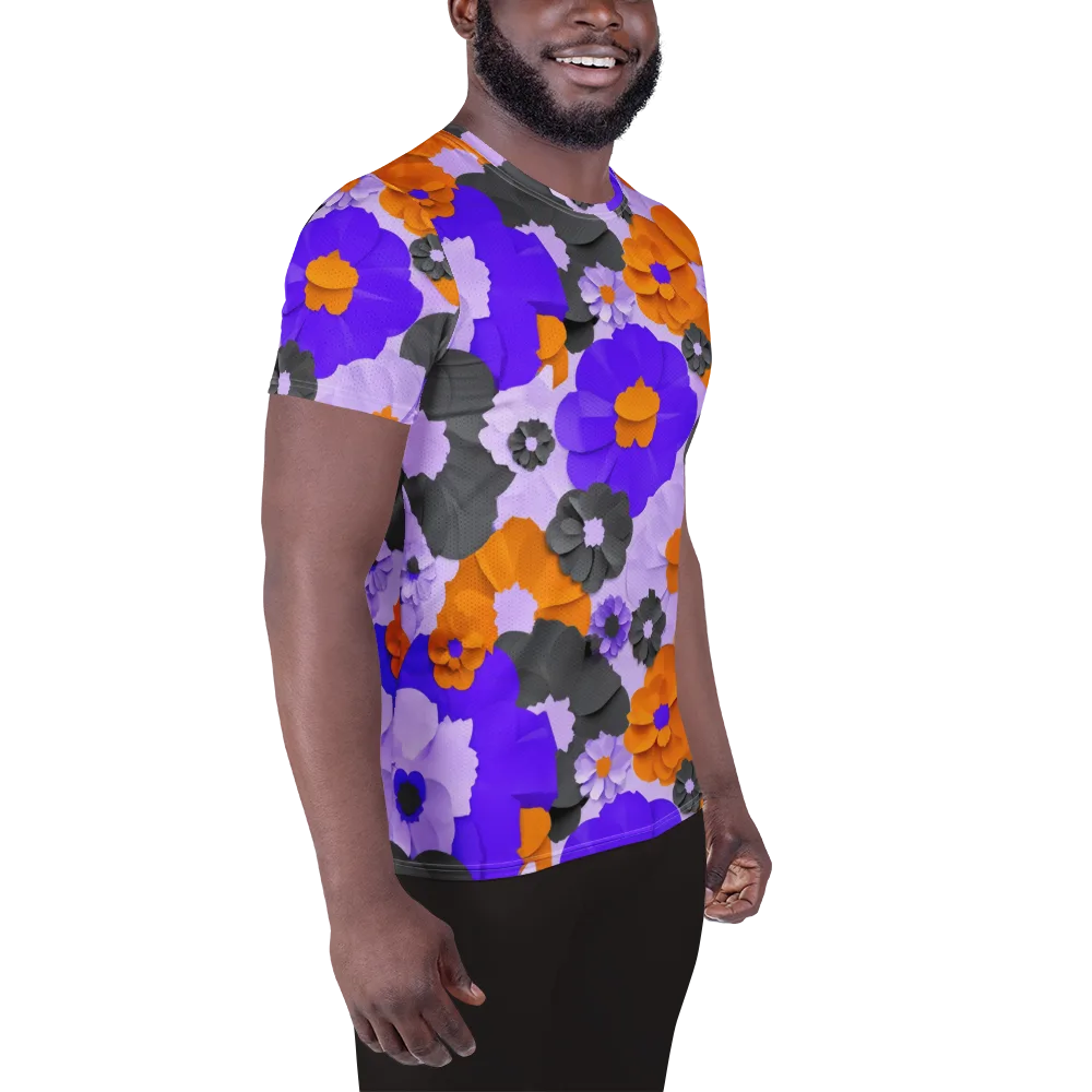 Ember Petals on Men's Athletic T-Shirt — Right