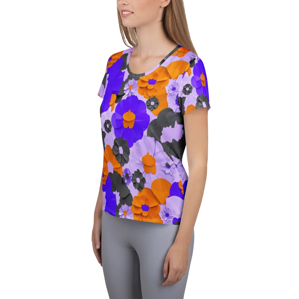 Ember Petals on Women's Athletic T-Shirt — Left