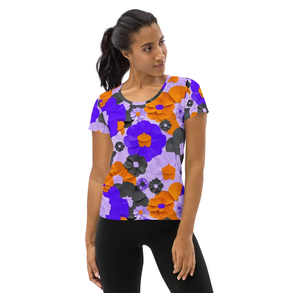Ember Petals on Women's Athletic T-Shirt — Front