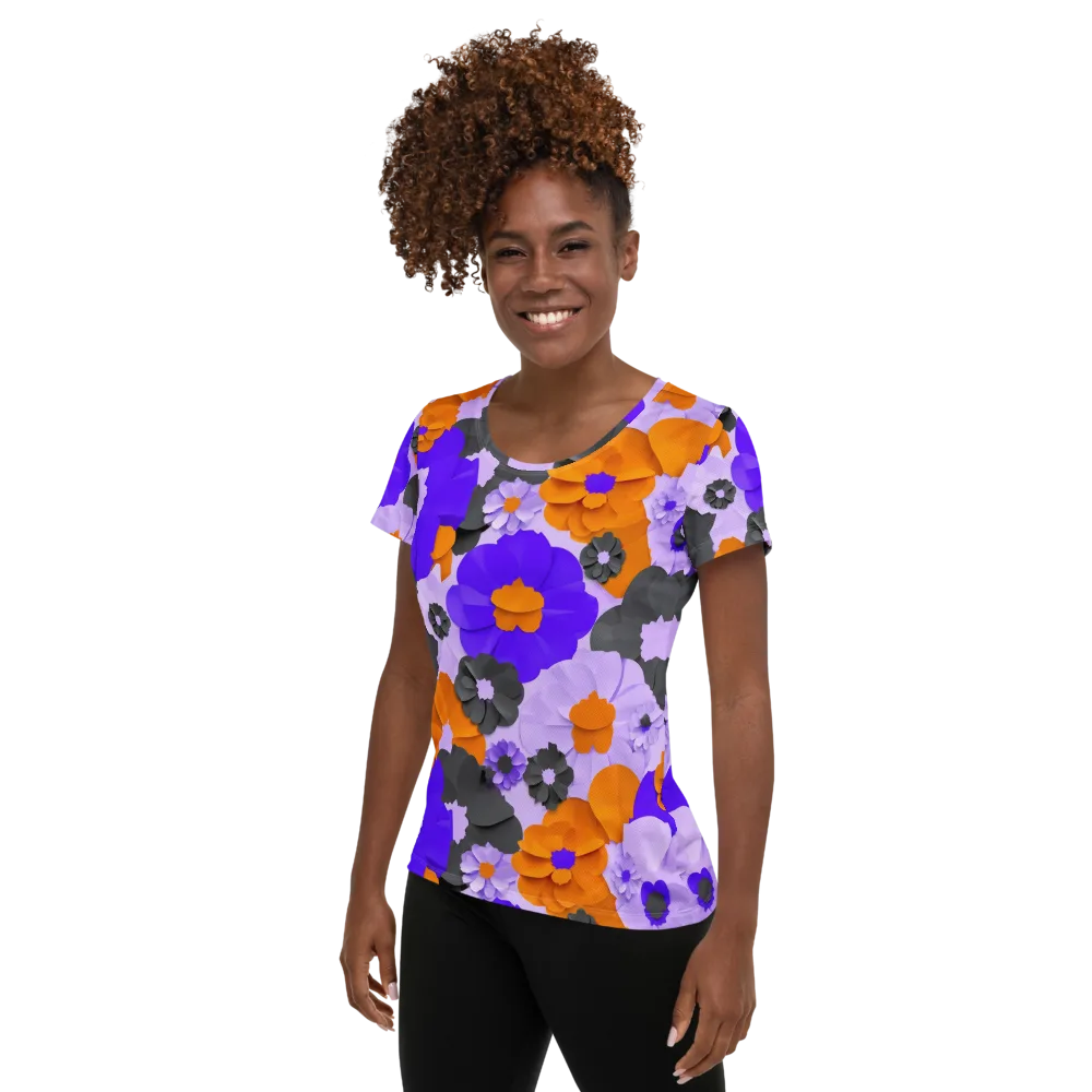 Ember Petals on Women's Athletic T-Shirt — Left