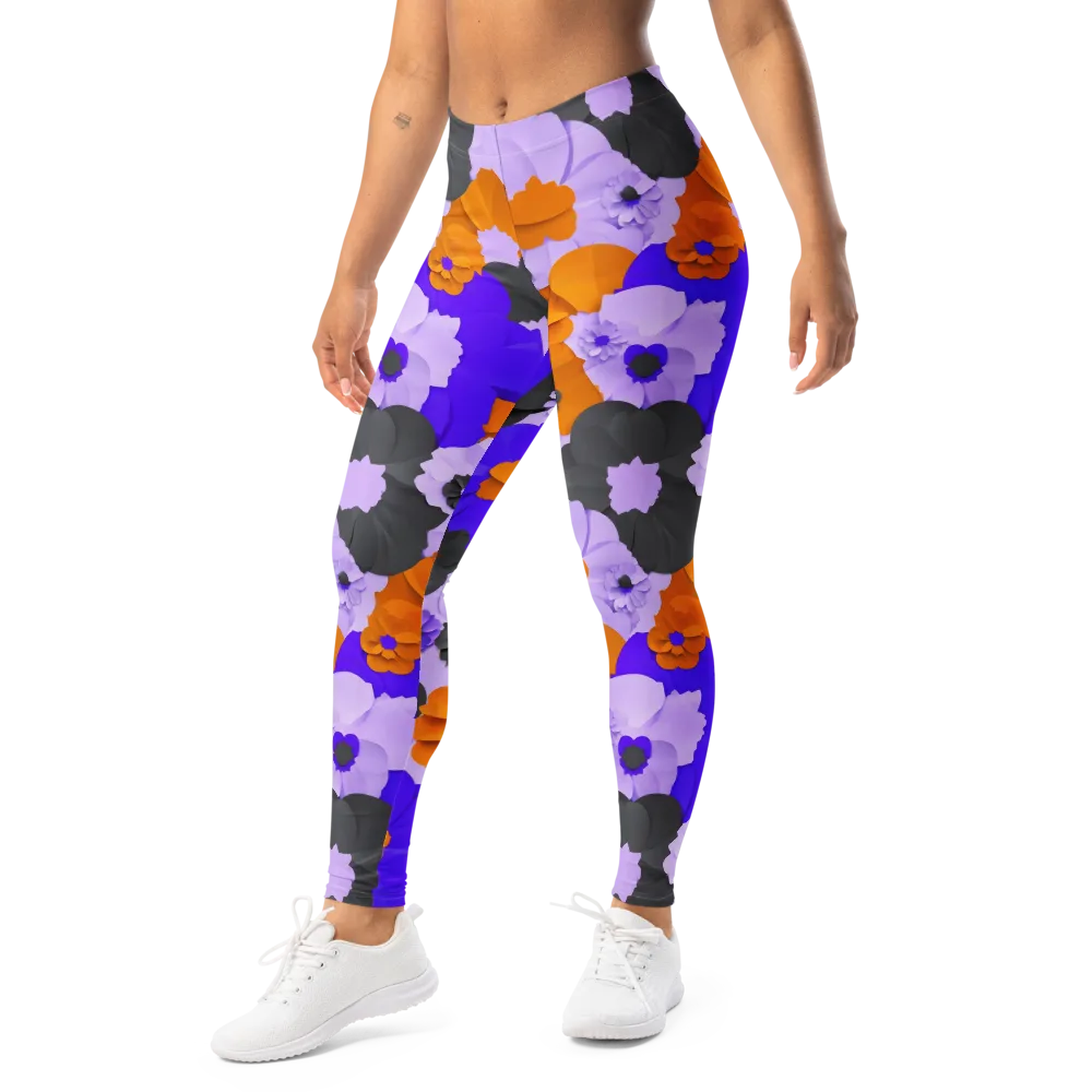 Ember Petals on Leggings — Left Front