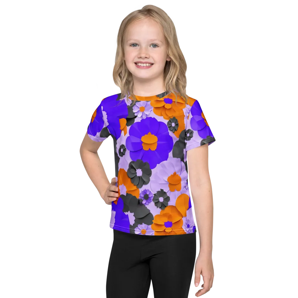 Ember Petals on Kids Crew Neck T-Shirt — Front