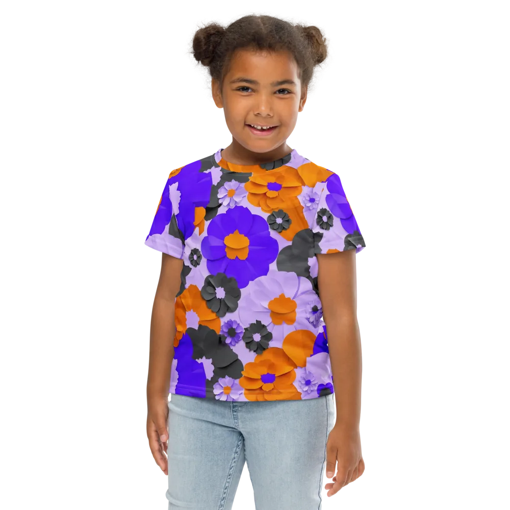 Ember Petals on Kids Crew Neck T-Shirt — Front