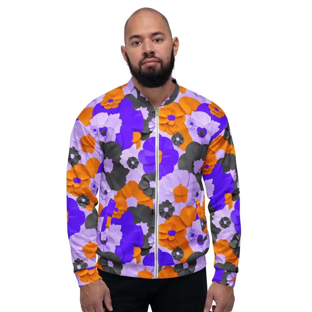 Ember Petals on Bomber Jacket — Front