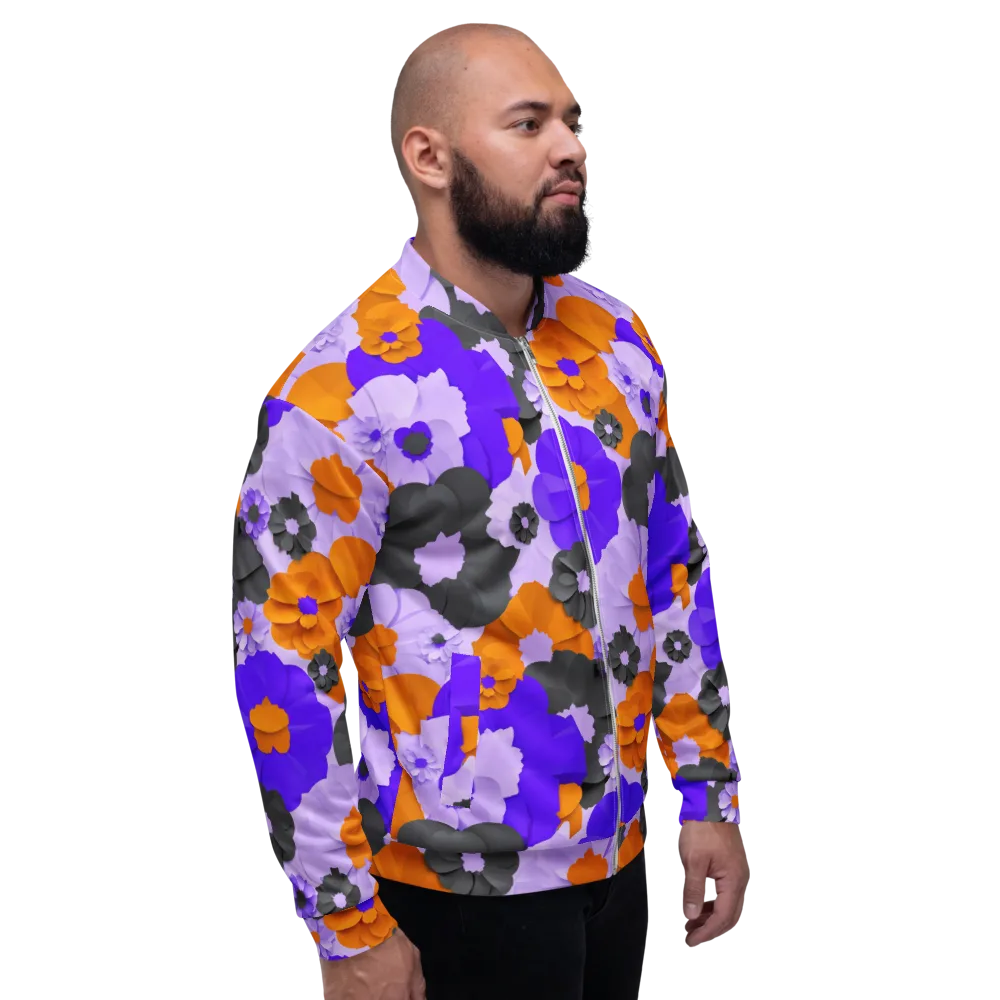 Ember Petals on Bomber Jacket — Right