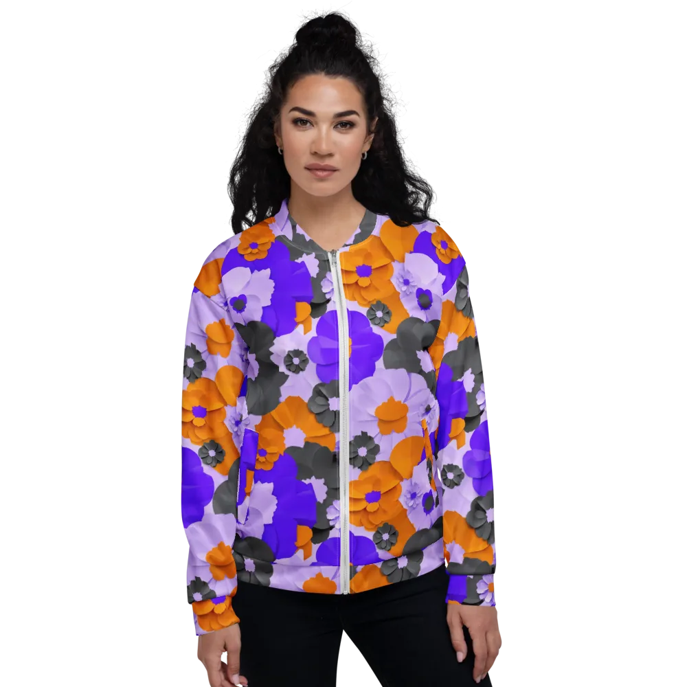 Ember Petals on Bomber Jacket — Front
