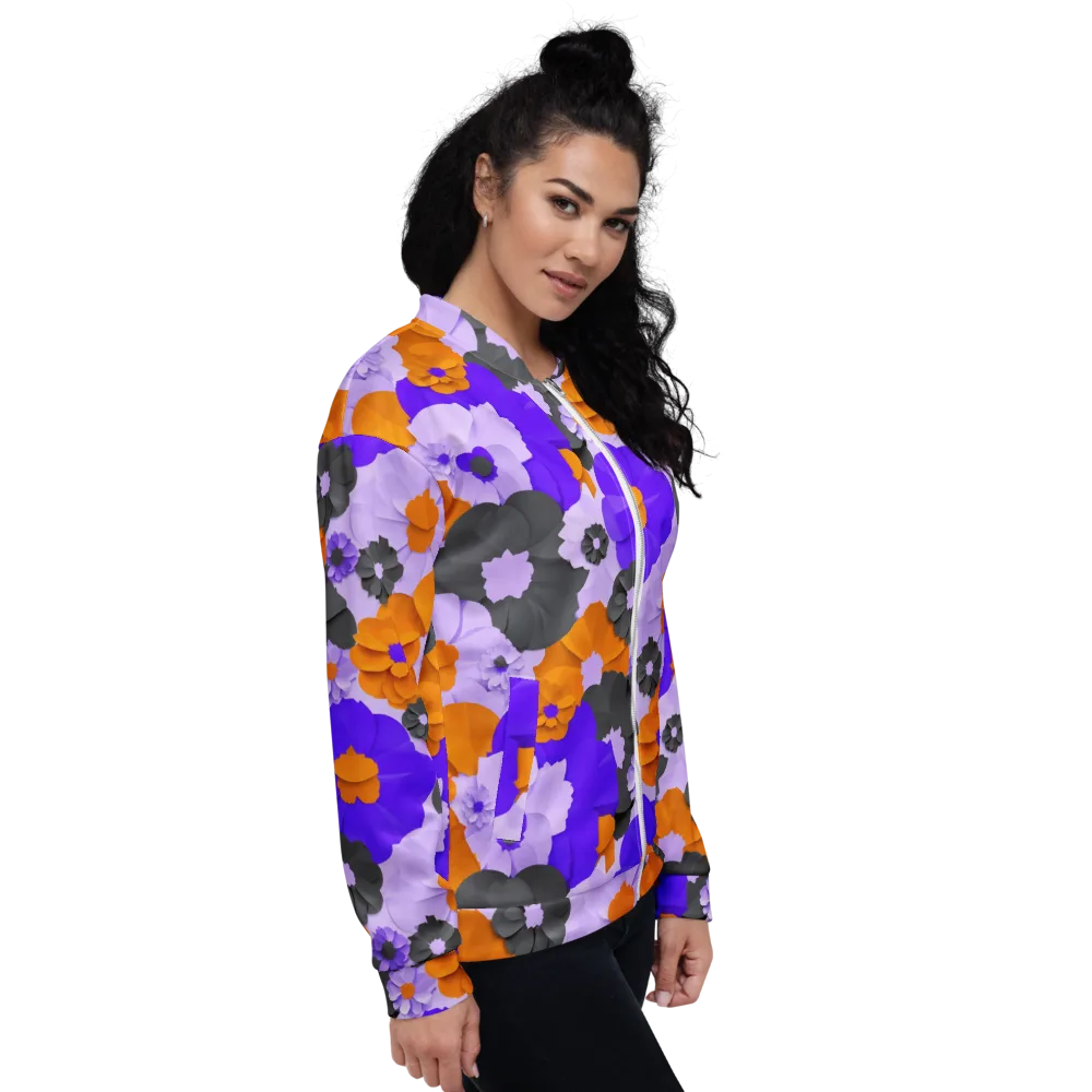 Ember Petals on Bomber Jacket — Right