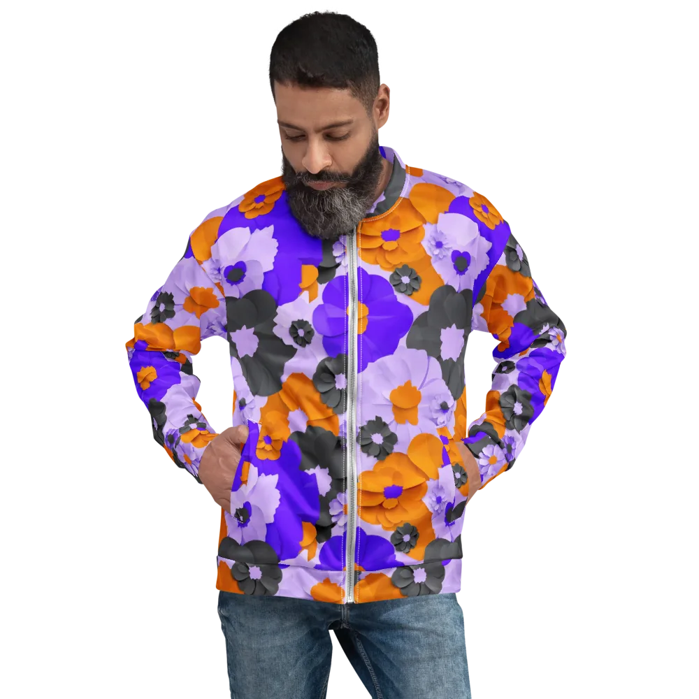 Ember Petals on Bomber Jacket — Front