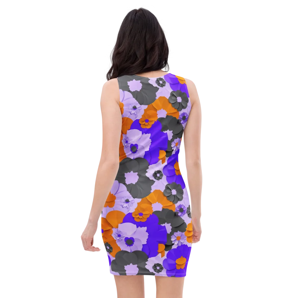 Ember Petals on Bodycon Dress — Back