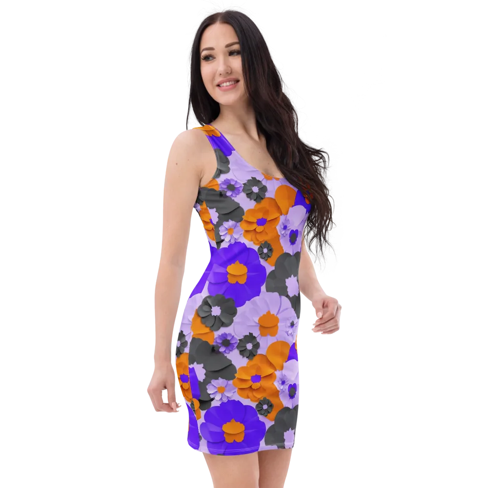 Ember Petals on Bodycon Dress — Right Front