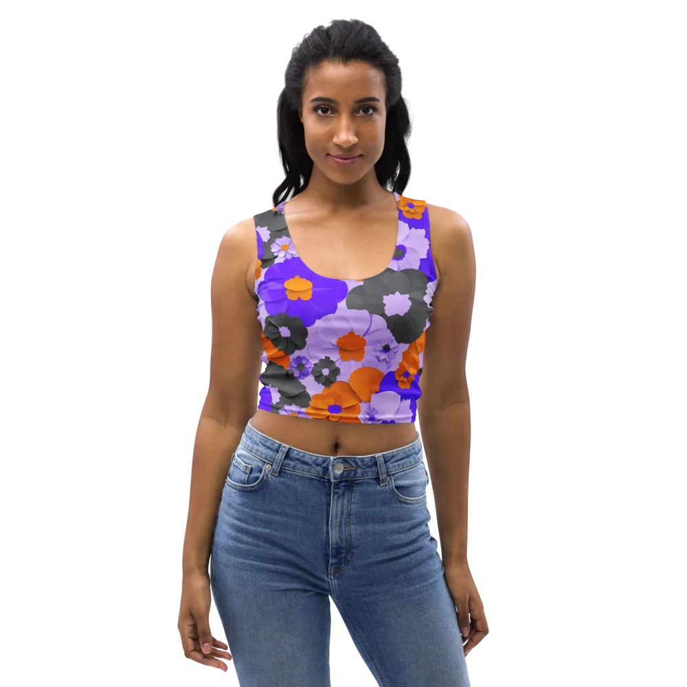 Ember Petals on Crop Top — Front