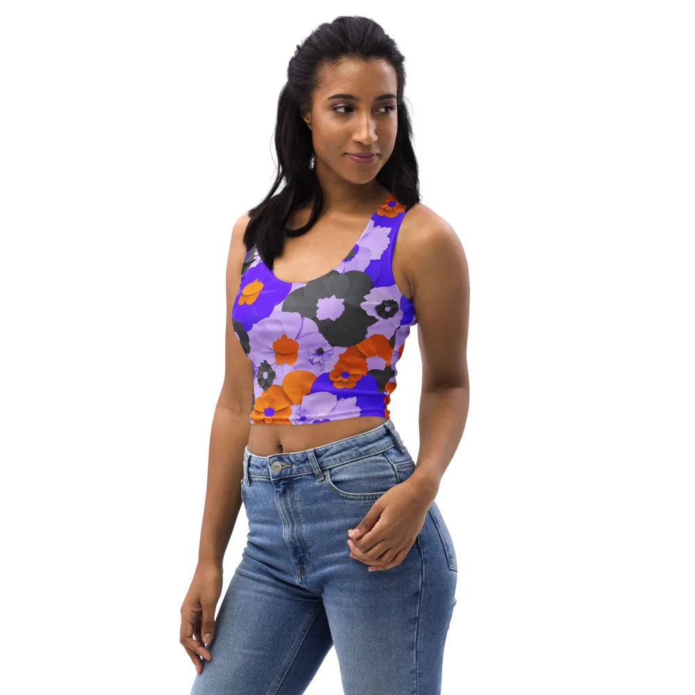 Ember Petals on Crop Top — Left Front