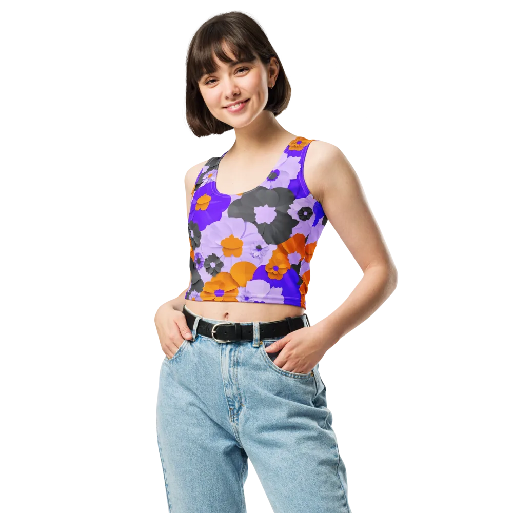 Ember Petals on Crop Top — Front