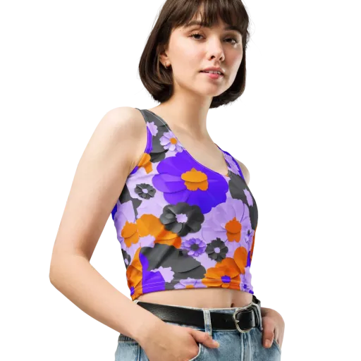 Ember Petals on a Crop Top