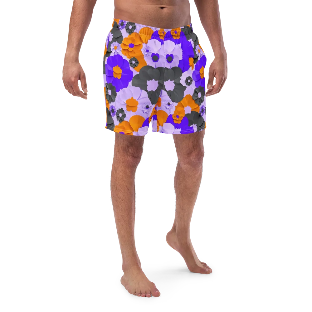 Ember Petals on Swim Trunks — Front