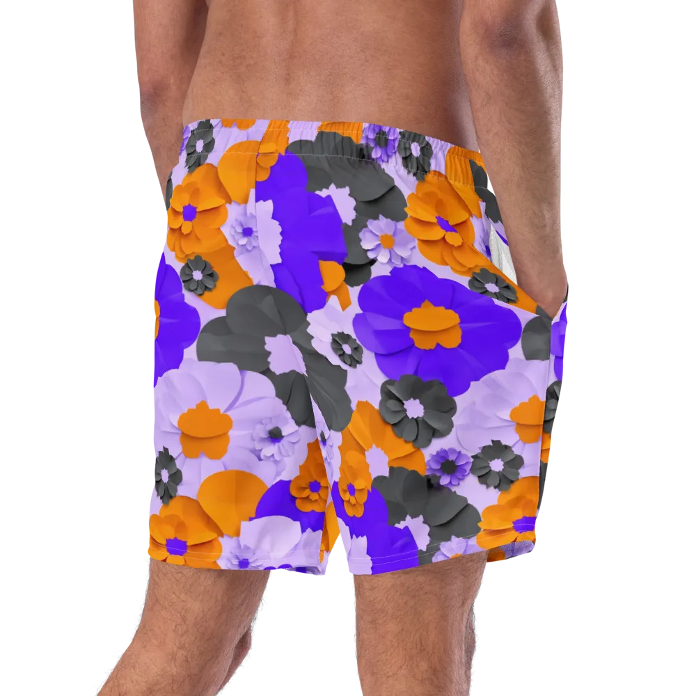 Ember Petals on Swim Trunks — Right Back