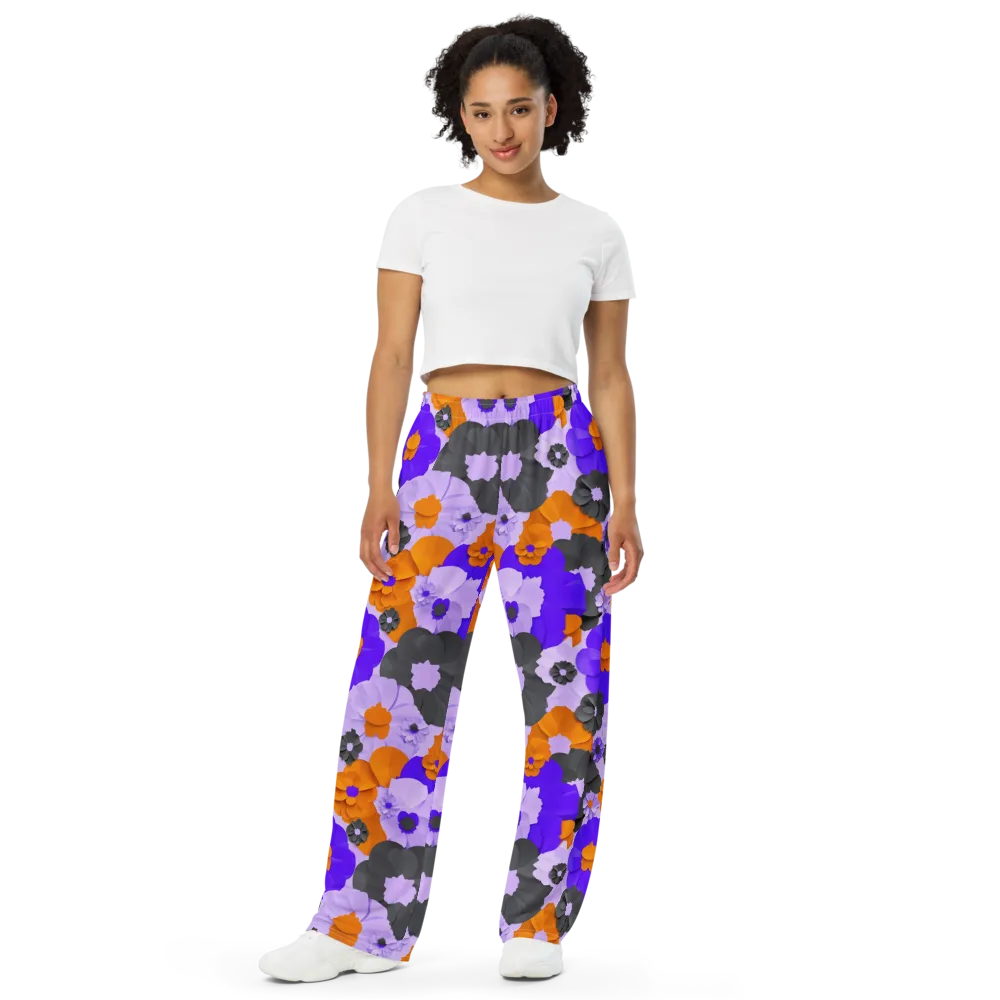 Ember Petals on Wide-Leg Pants — Front