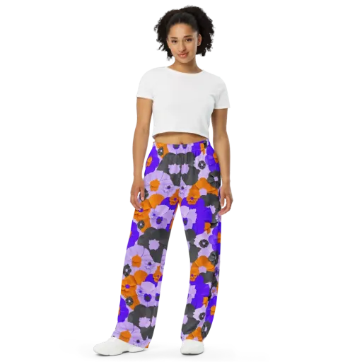 Ember Petals on a Wide-Leg Pants