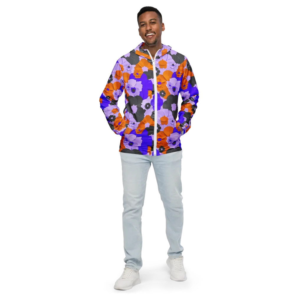 Ember Petals on Men's Windbreaker — Front