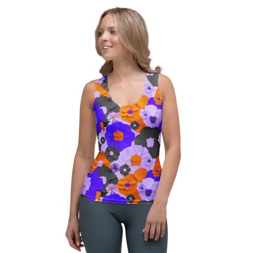 Ember Petals on a Women's Tank Top