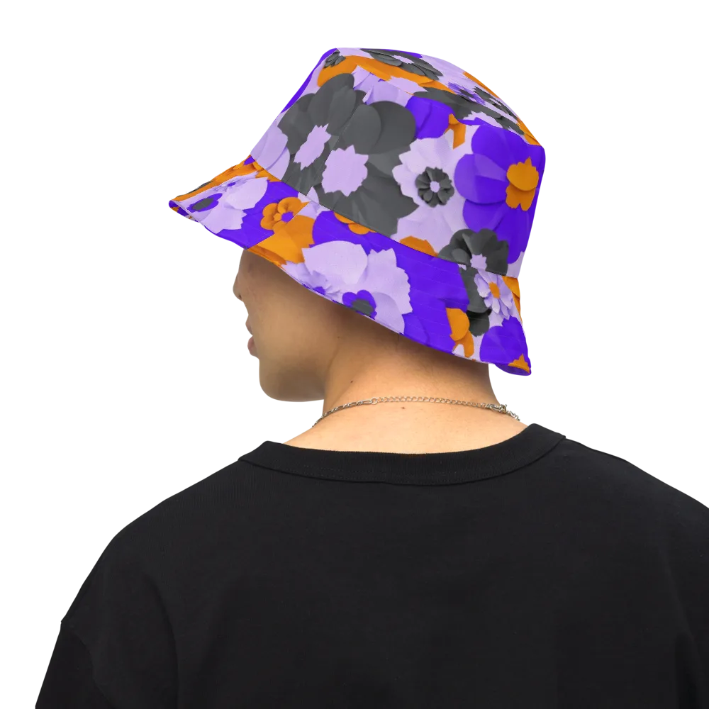 Ember Petals on Reversible Bucket Hat — Back Inside