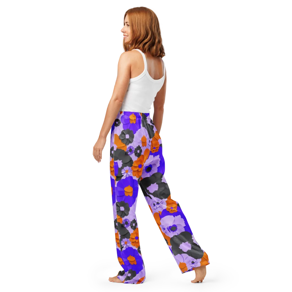 Ember Petals on Women's Pajama Pants — Back