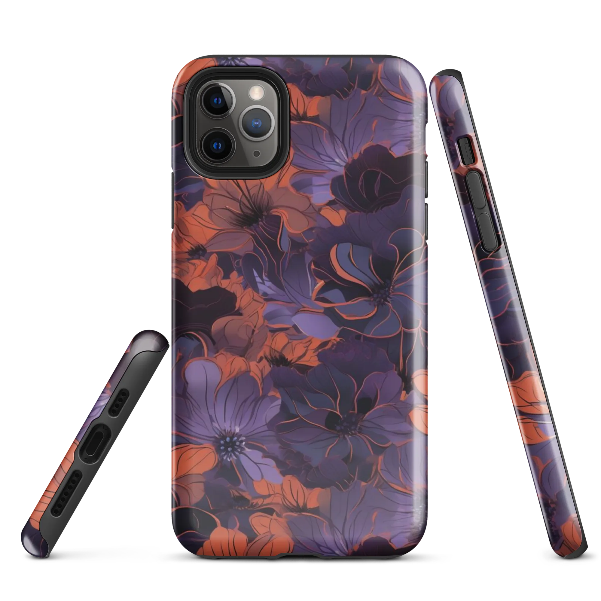Burnt Violet Bloom on Tough Case for iPhone® — Front