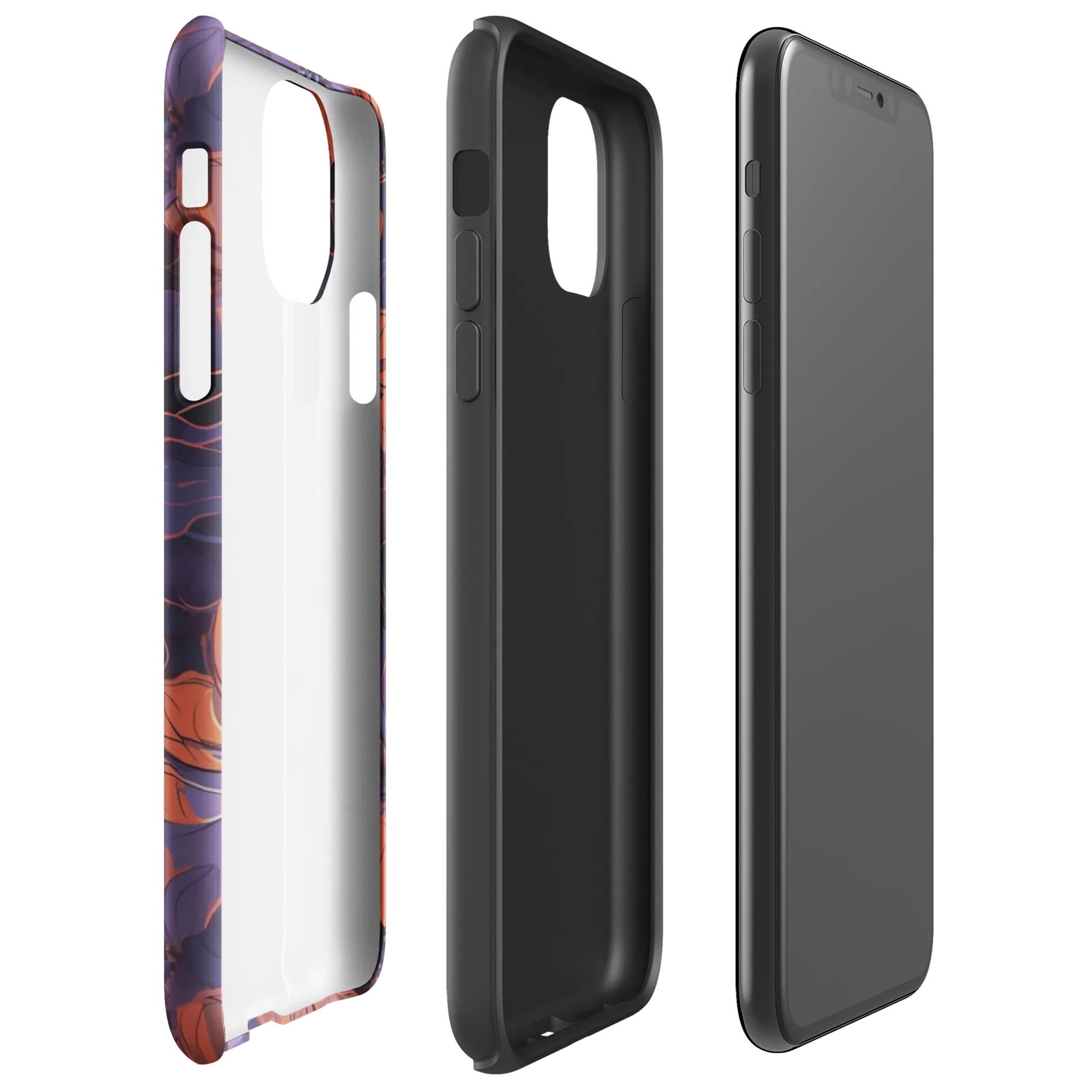 Burnt Violet Bloom on Tough Case for iPhone® — Right