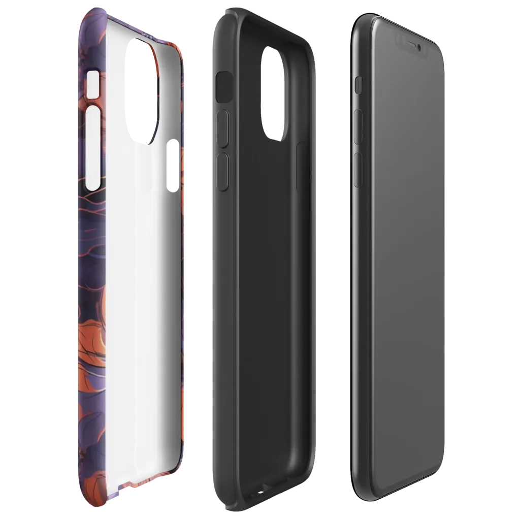 Burnt Violet Bloom on Tough Case for iPhone® — Right