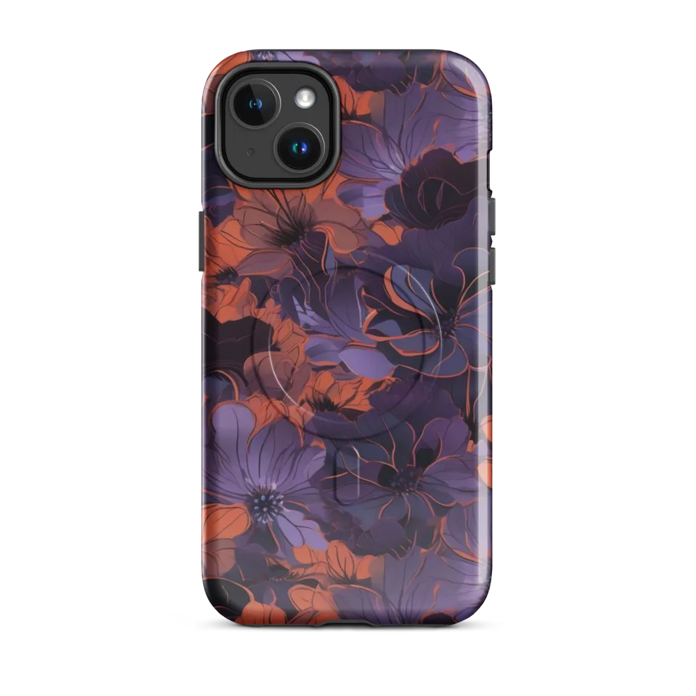 Burnt Violet Bloom on MagSafe Tough Case for iPhone® — Front