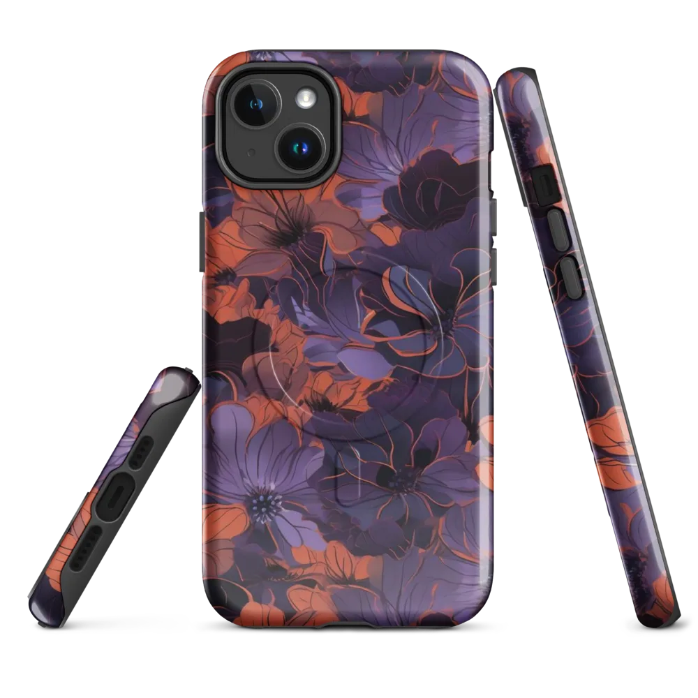 Burnt Violet Bloom on MagSafe Tough Case for iPhone® — Front