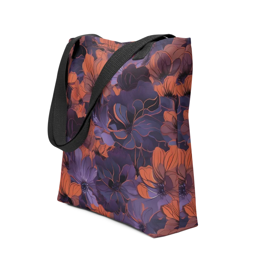 Burnt Violet Bloom on Tote Bag — Front