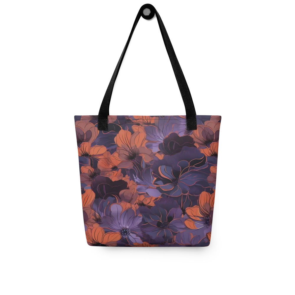 Burnt Violet Bloom on Tote Bag — Front