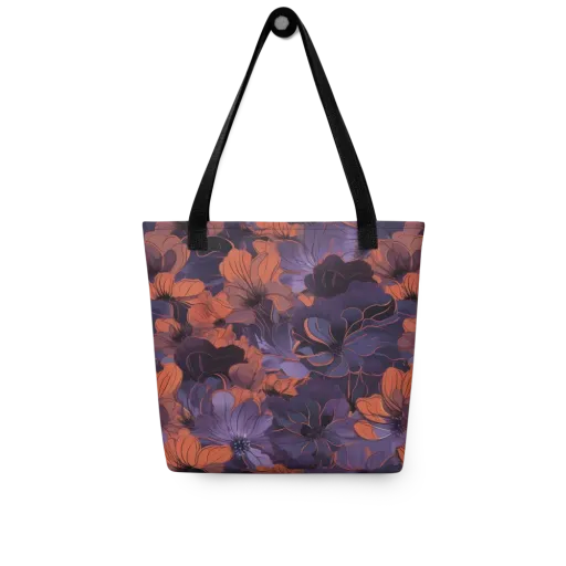 Burnt Violet Bloom on a Tote Bag