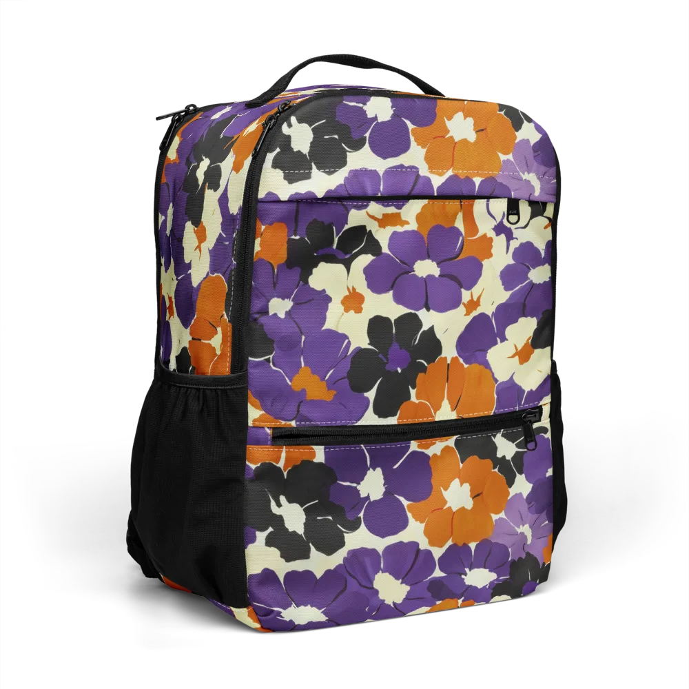 Violet Ember Bloom on Utility Backpack — Right Front